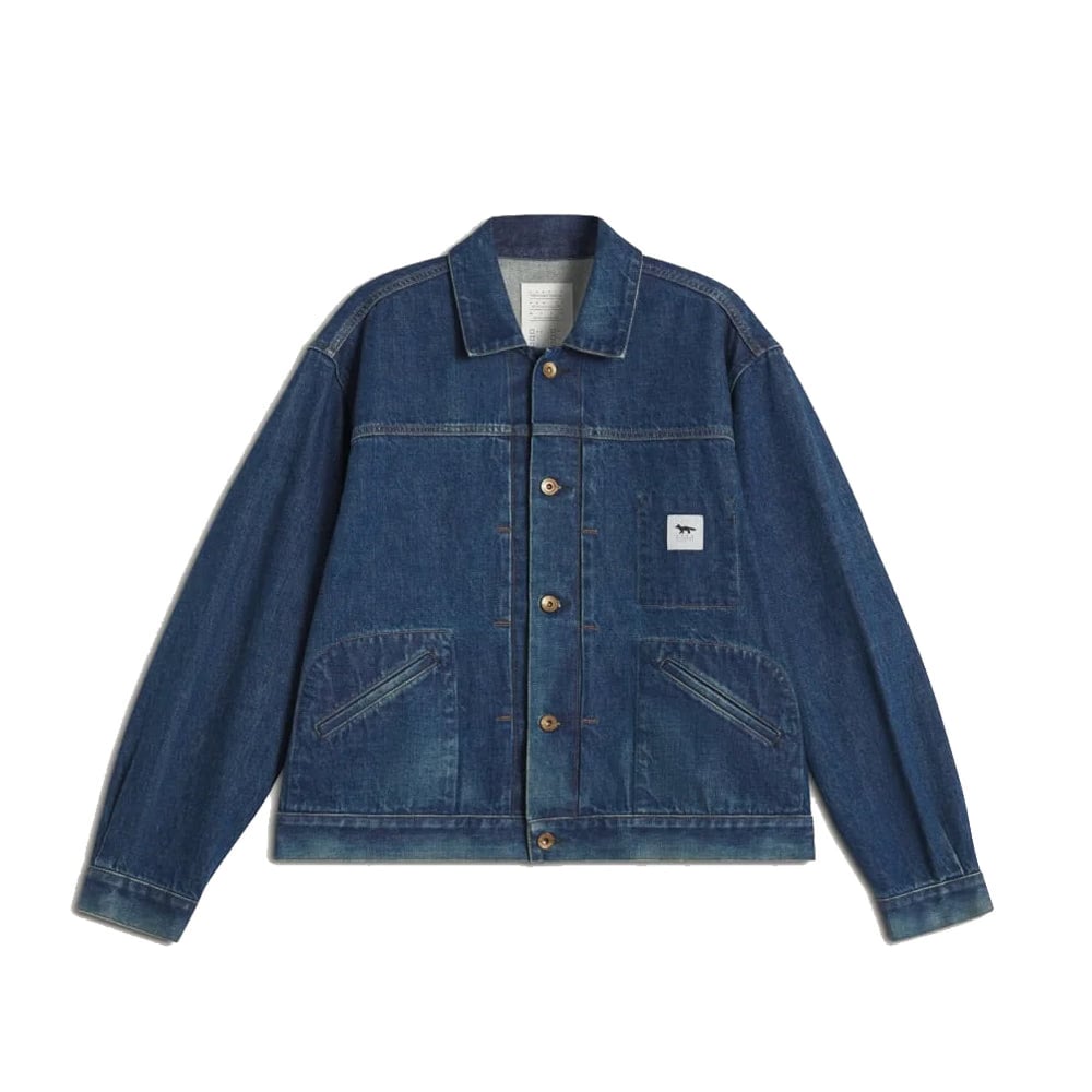 Maison Kitsuné Kuro x Maison Kitsuné Selvedge Voyage Denim Jacket - Faded Indigo