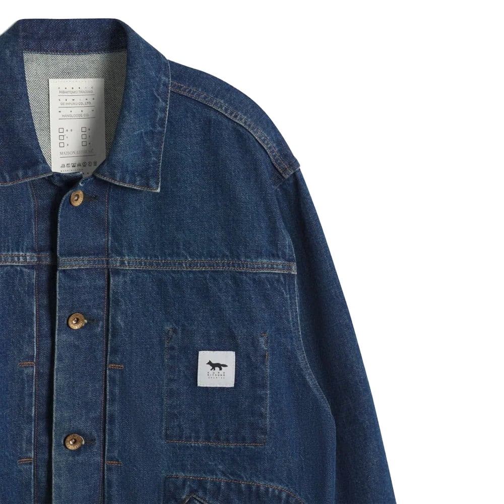 Maison Kitsuné Kuro x Maison Kitsuné Selvedge Voyage Denim Jacket - Faded Indigo