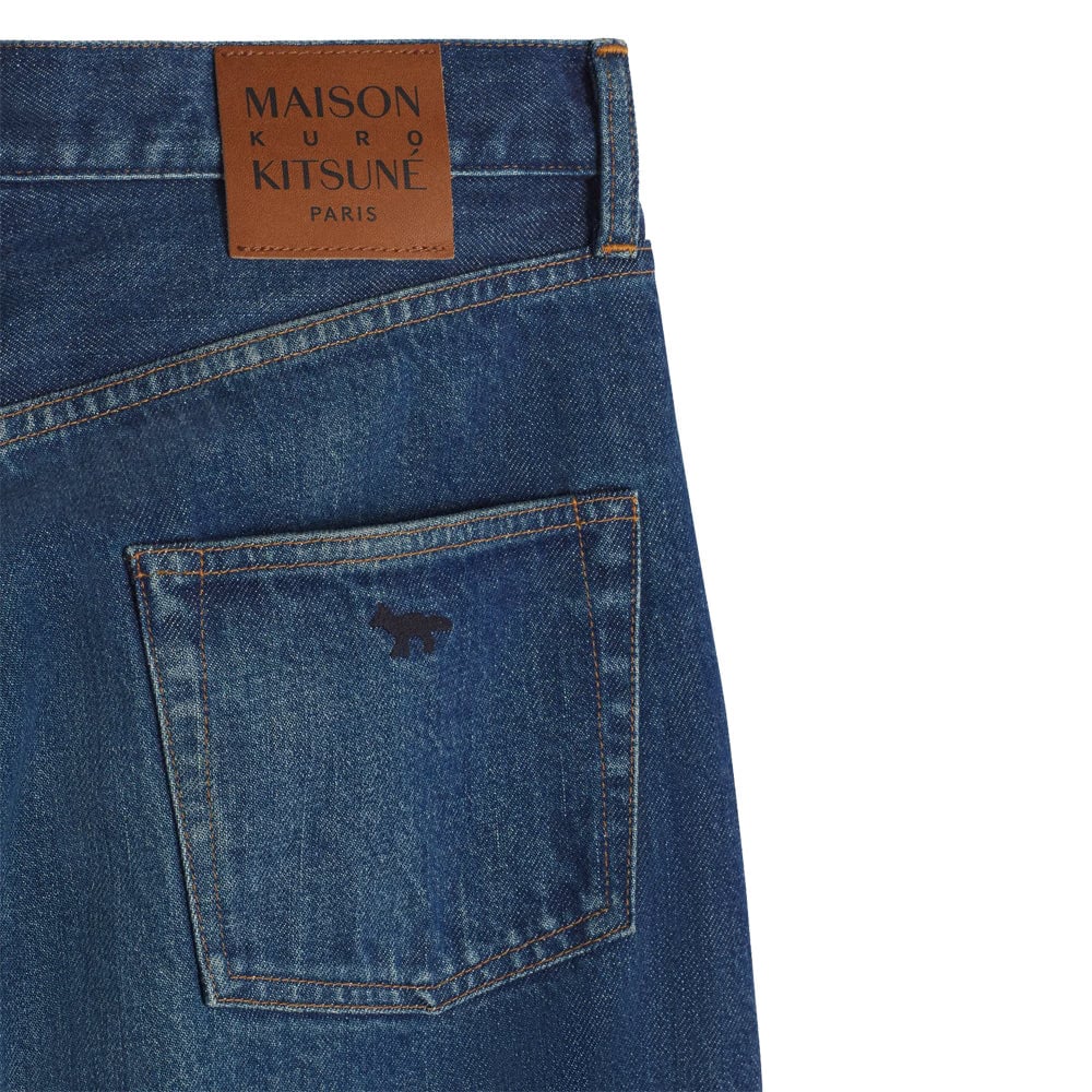 Maison Kitsuné Kuro x Maison Kitsuné Selvedge Voyage Denim Pants - Faded Indigo