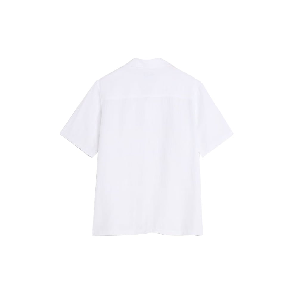 Maison Kitsuné Linen Resort Shirt - White
