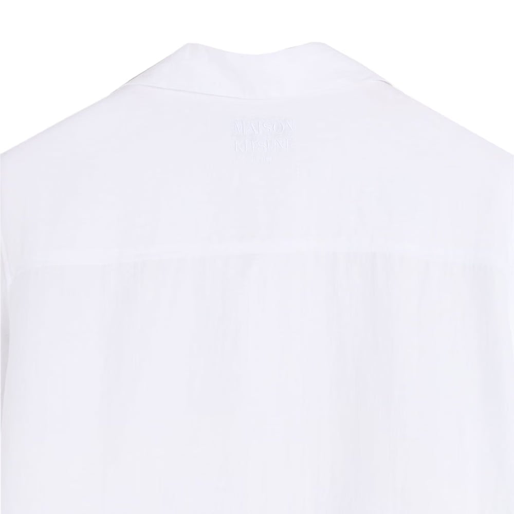 Maison Kitsuné Linen Resort Shirt - White