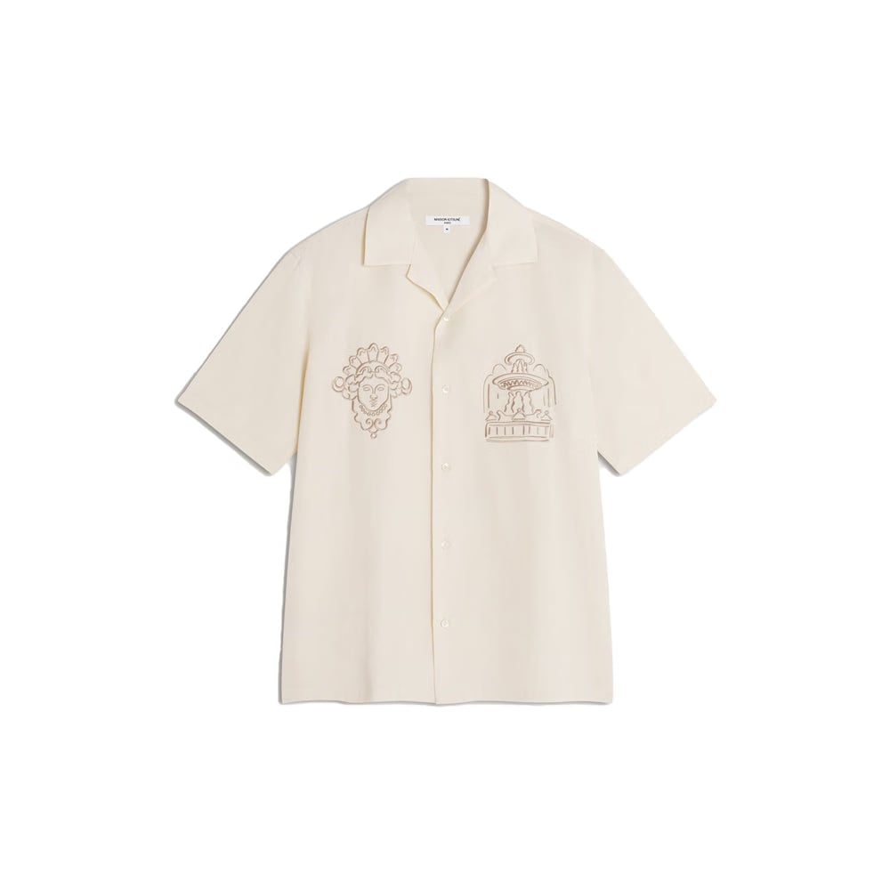 Maison Kitsuné Parisian Monuments Resort Shirt - Clay
