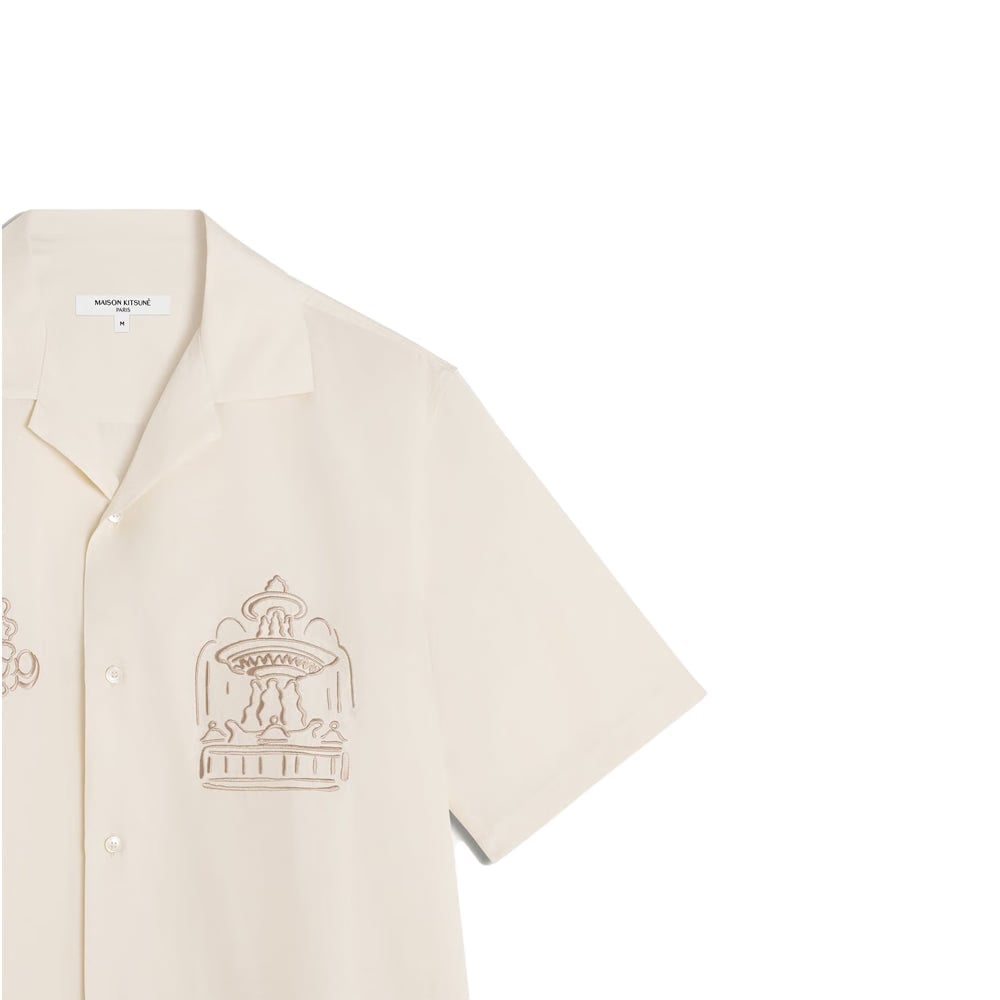Maison Kitsuné Parisian Monuments Resort Shirt - Clay