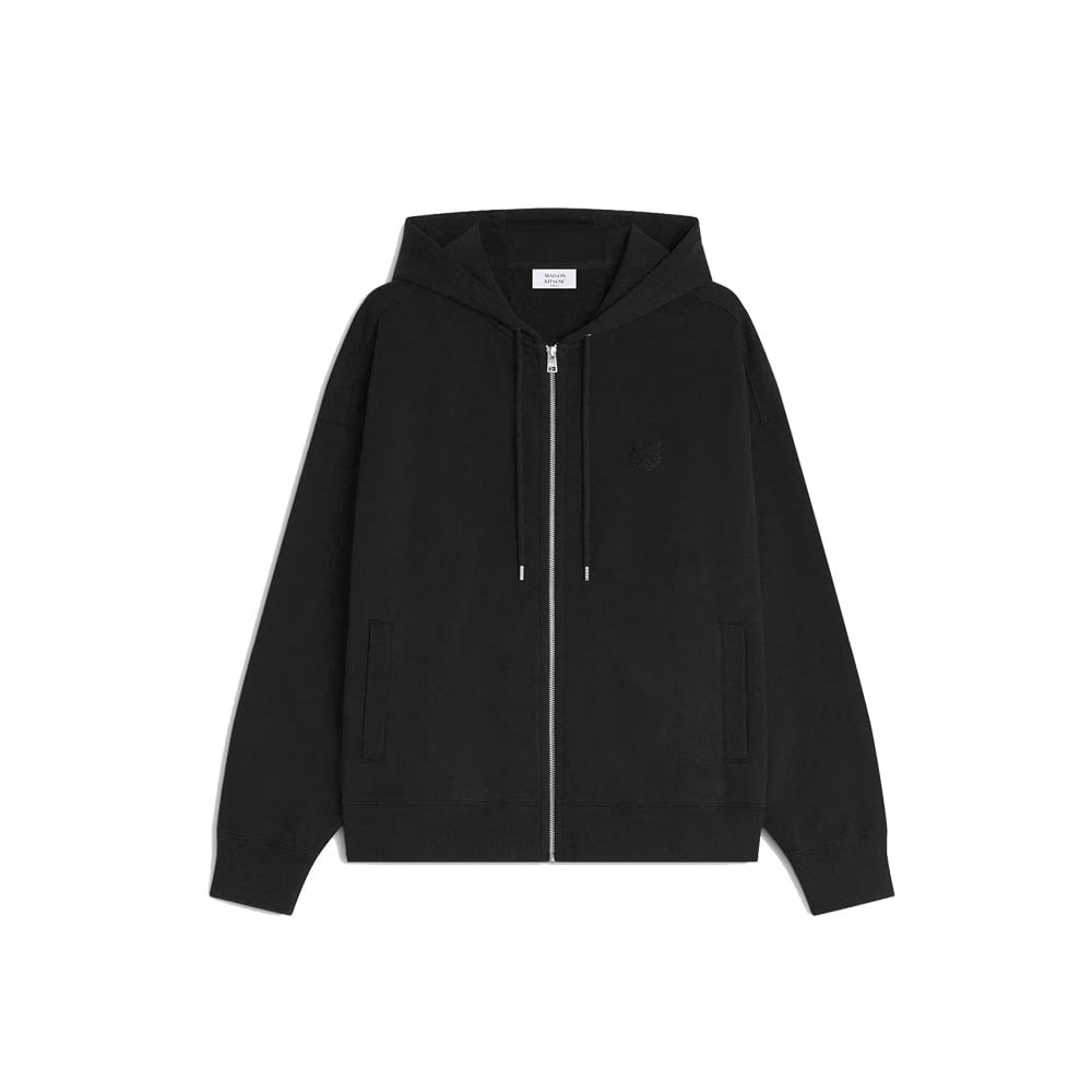 Maison Kitsuné Fox Head Zipped Oversize Hoodie - Black