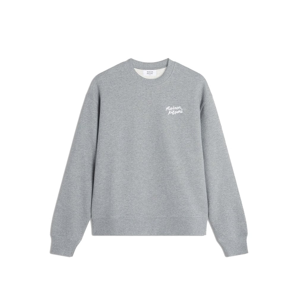 Maison Kitsuné Handwriting Comfort Sweatshirt - Medium Grey/White