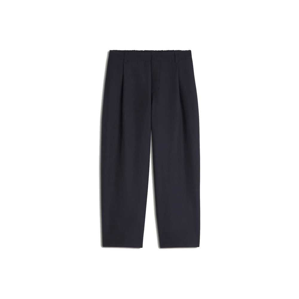 Maison Kitsuné Cropped Pleated Pants - Classic Navy