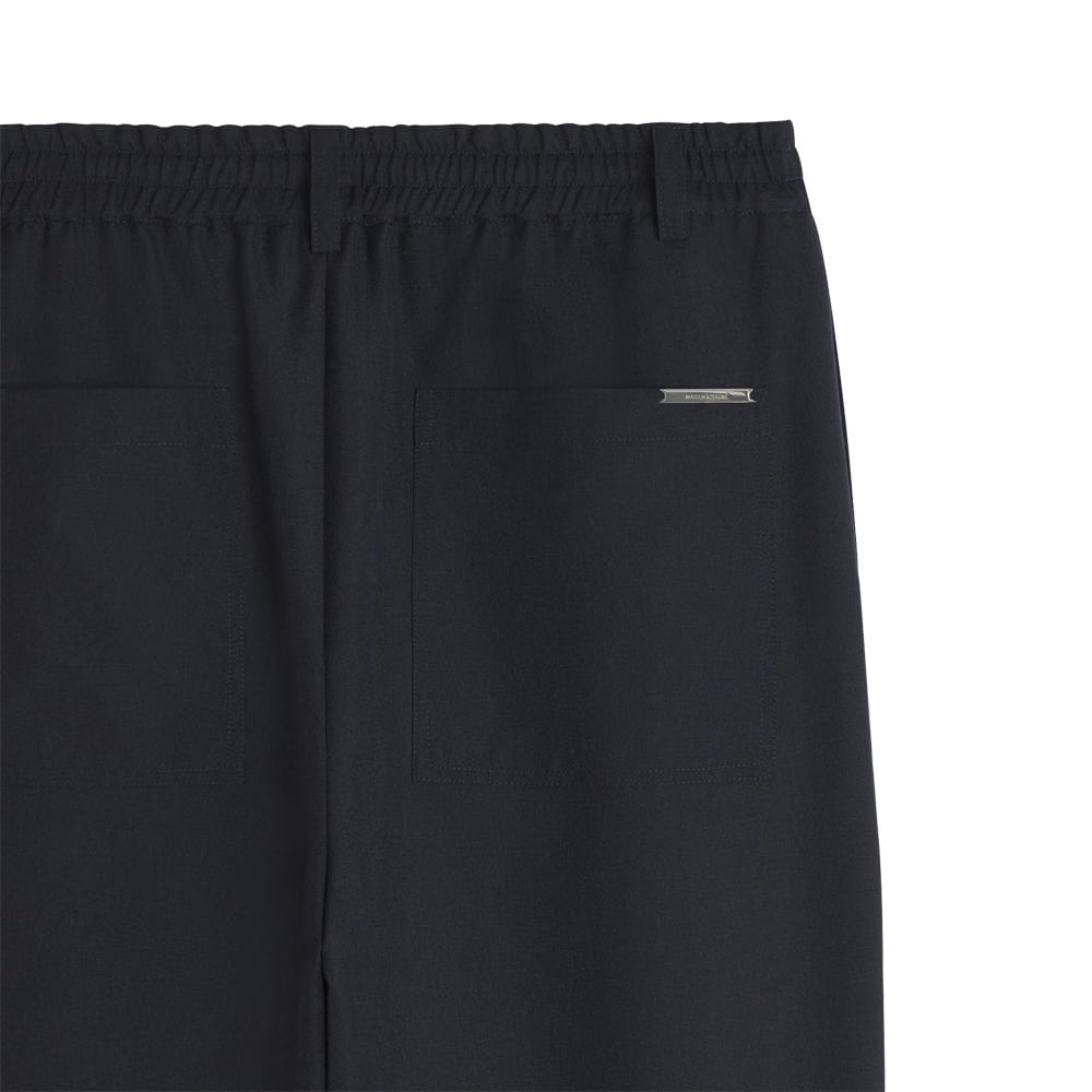 Maison Kitsuné Cropped Pleated Pants - Classic Navy