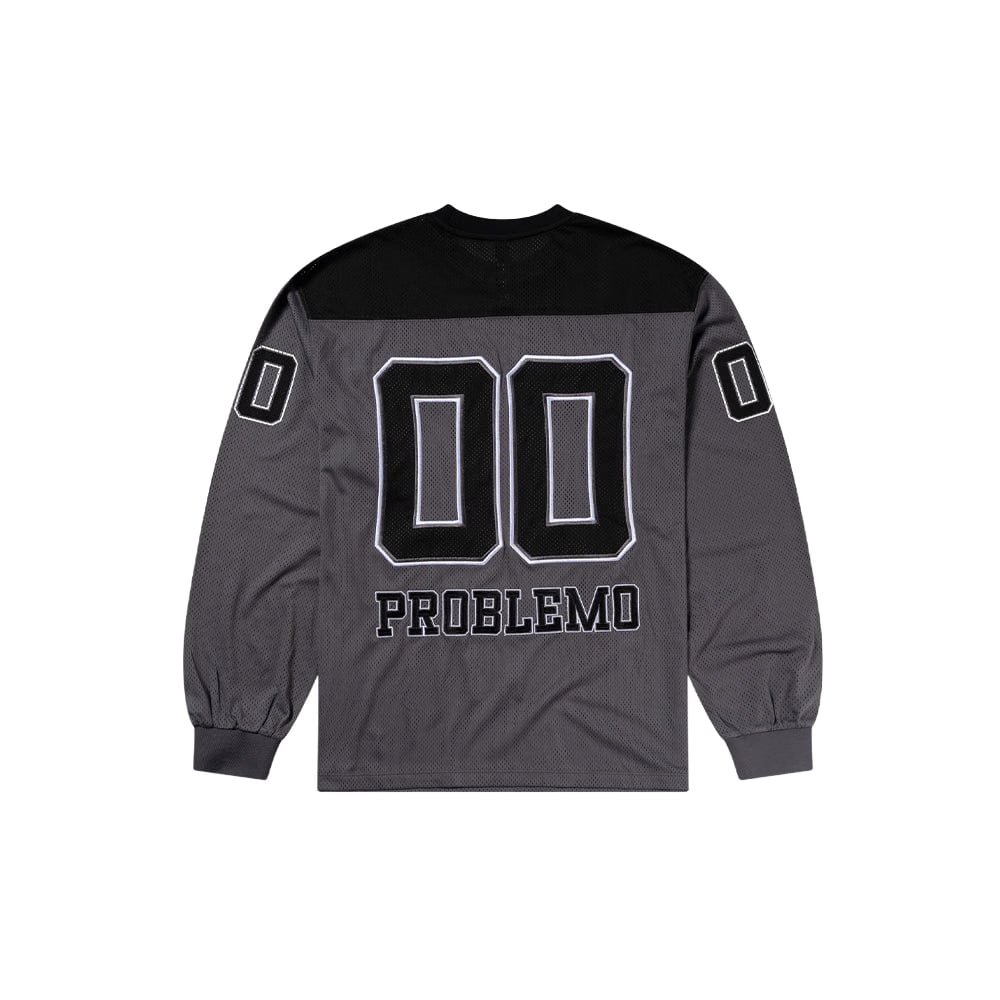 NO PROBLEMO NYP Sports Poly LS Jersey - Charcoal