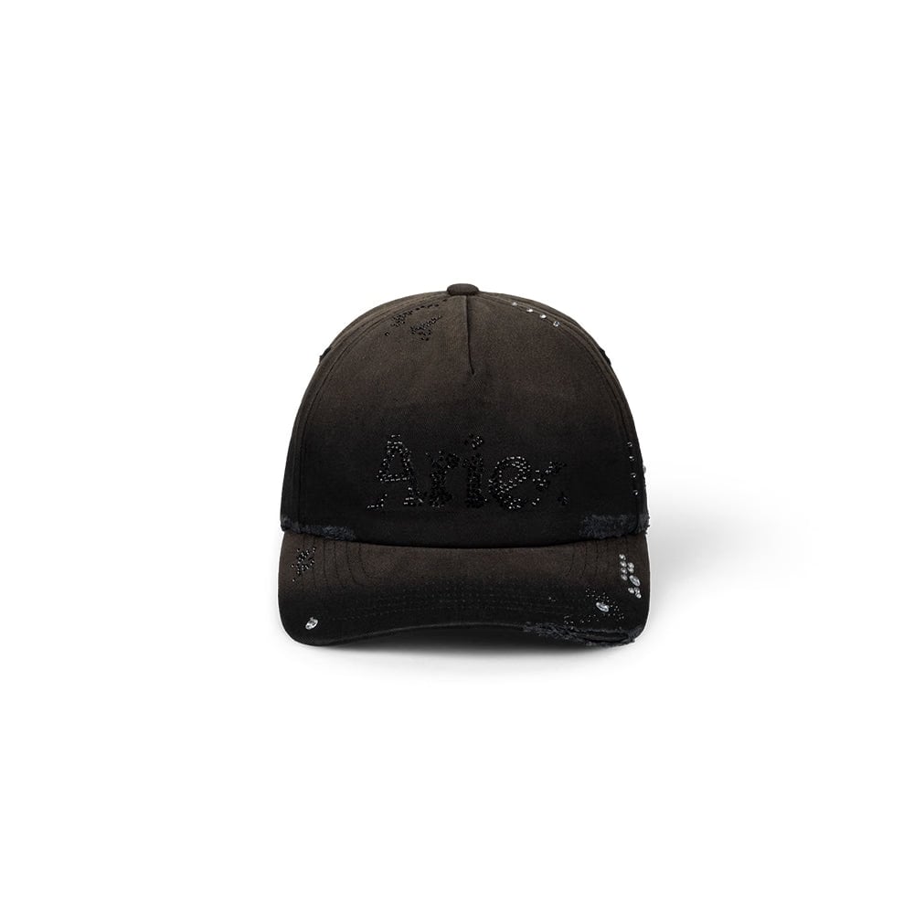 Aries Distressed Diamante Cap - Black