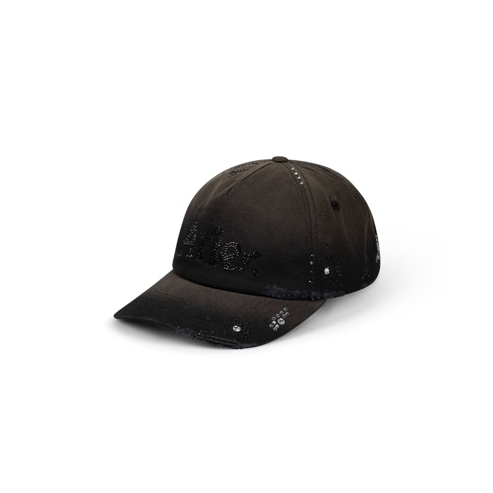 Aries Distressed Diamante Cap - Black