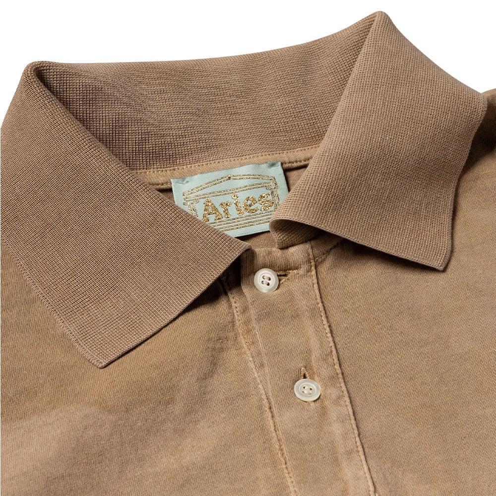 Aries Aged Angel Camo SS Polo Shirt - Desert