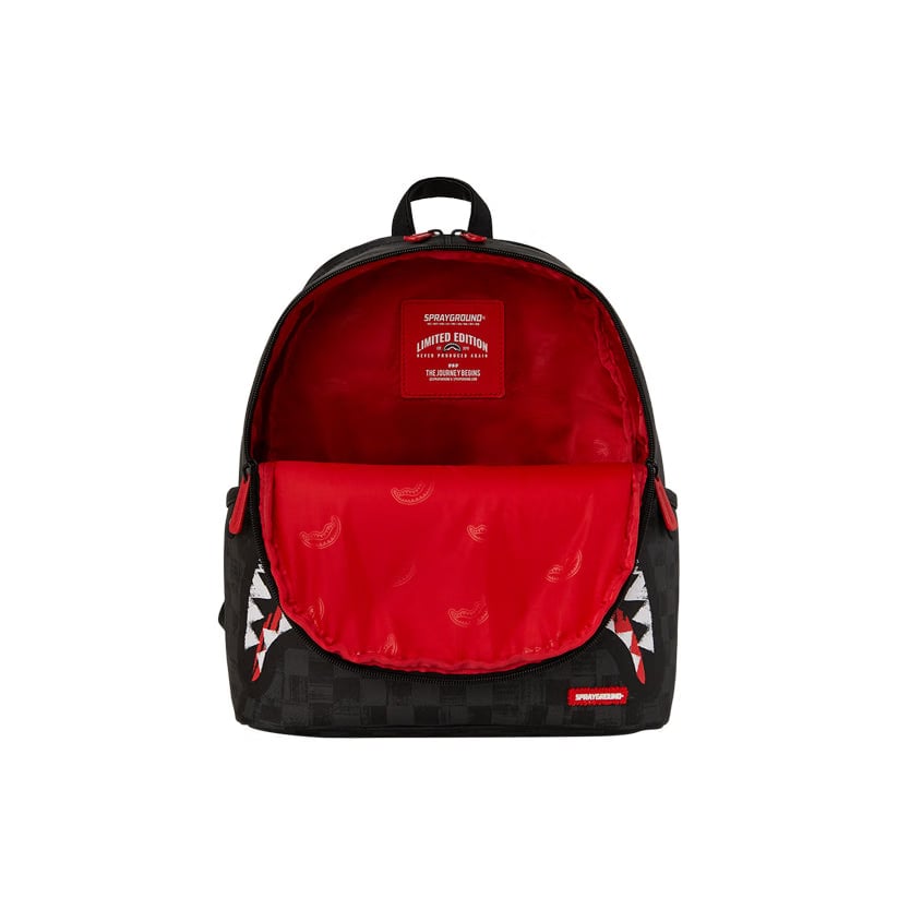 Spray Ground Scribble Shark Savage Backpack - Black