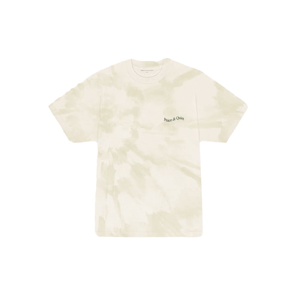 Museum of Peace & Quiet Wordmark Tye Dye T-Shirt - Bone