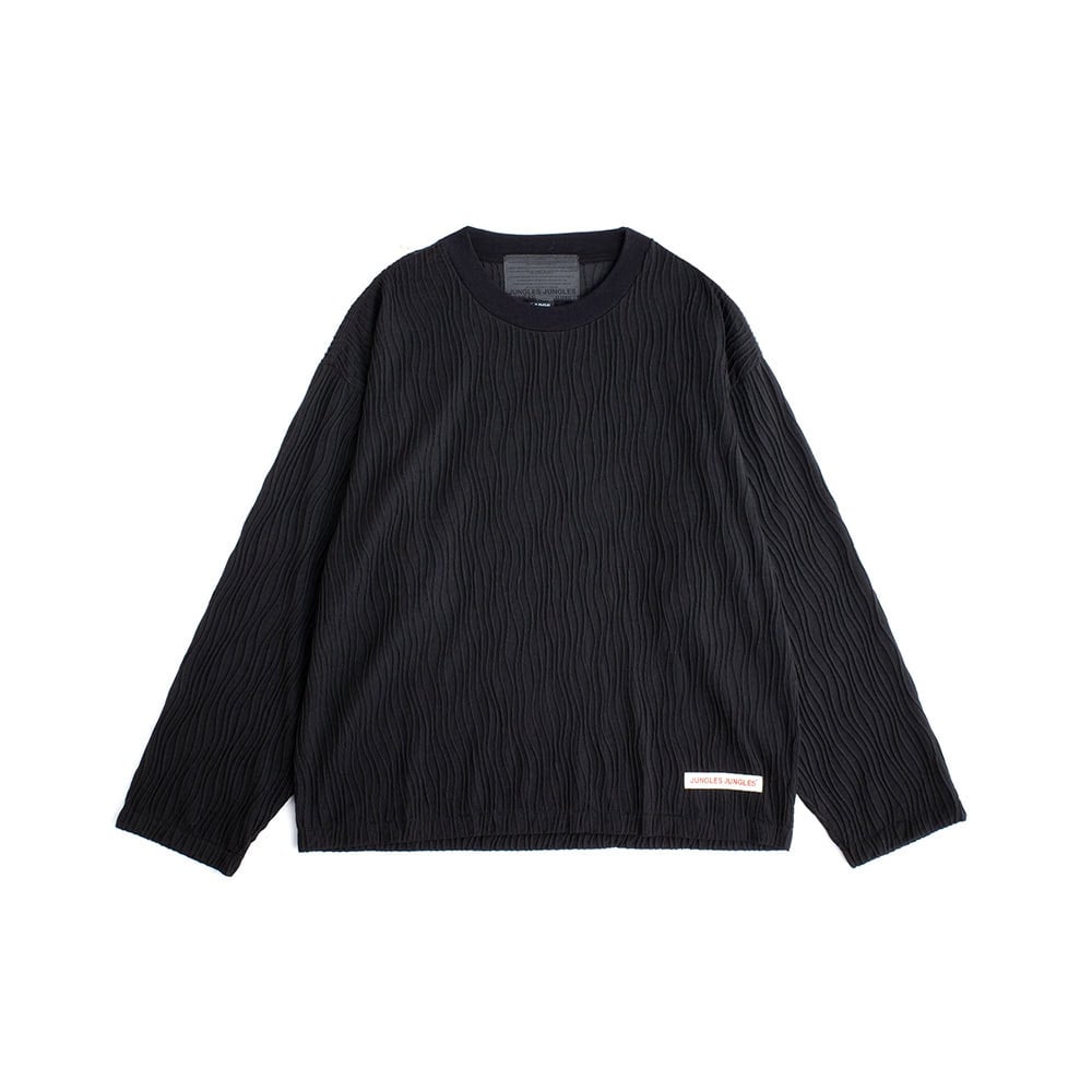 jungles Wavy Long Sleeve Tee - Black