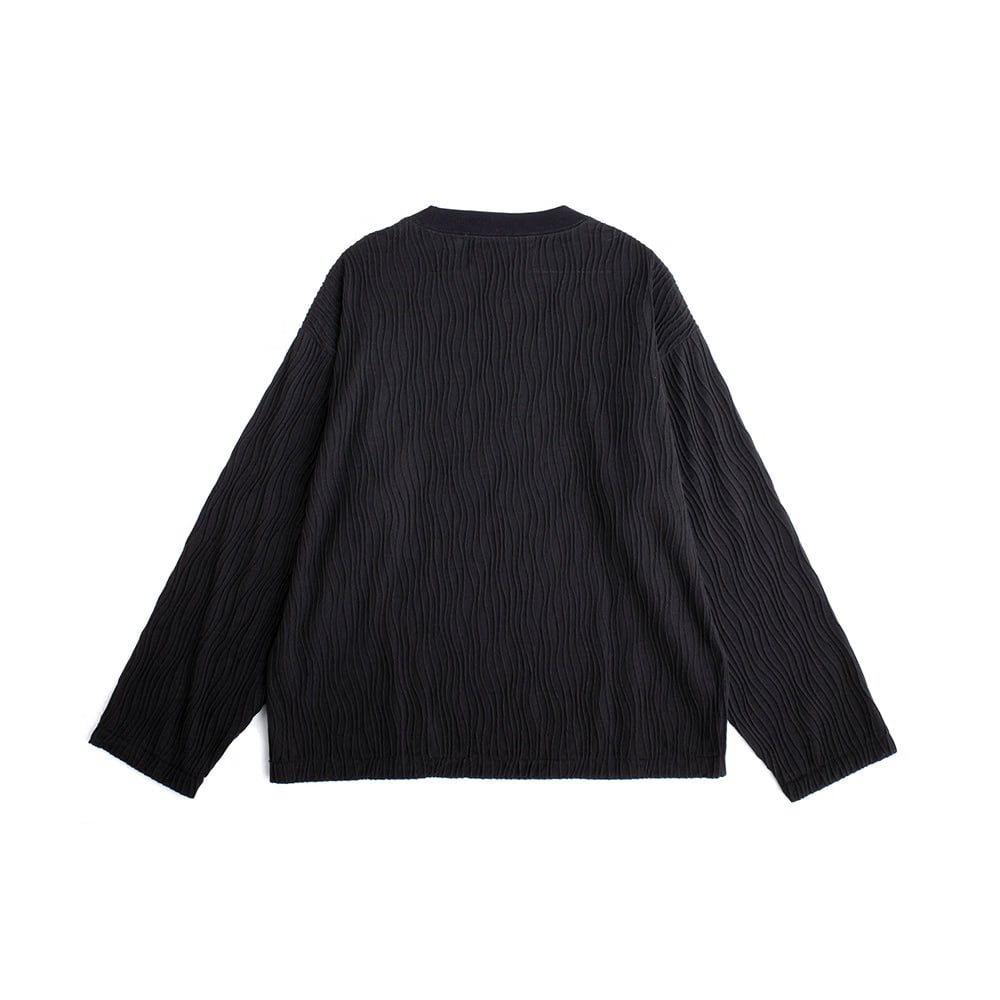 jungles Wavy Long Sleeve Tee - Black