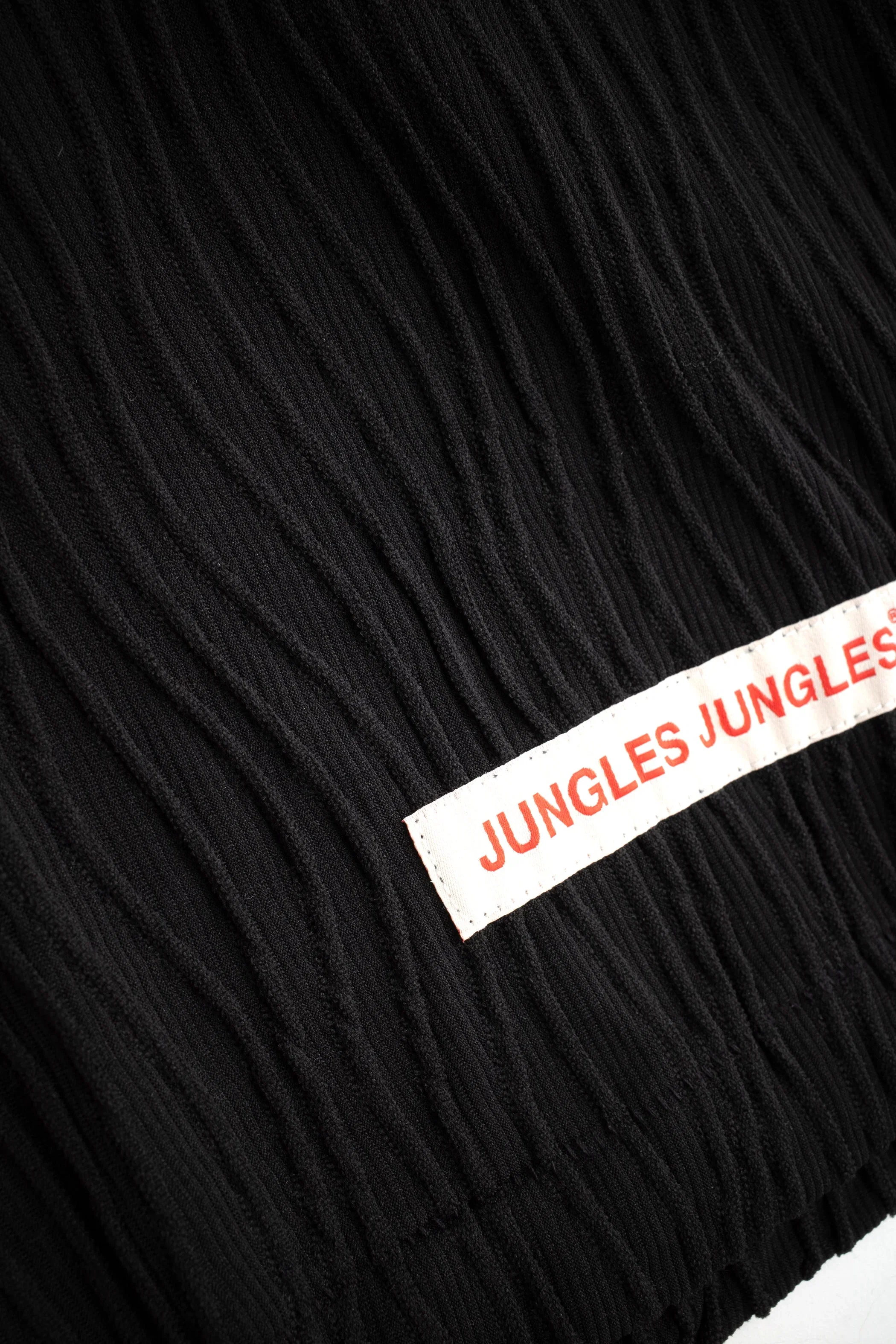 jungles Wavy Long Sleeve Tee - Black