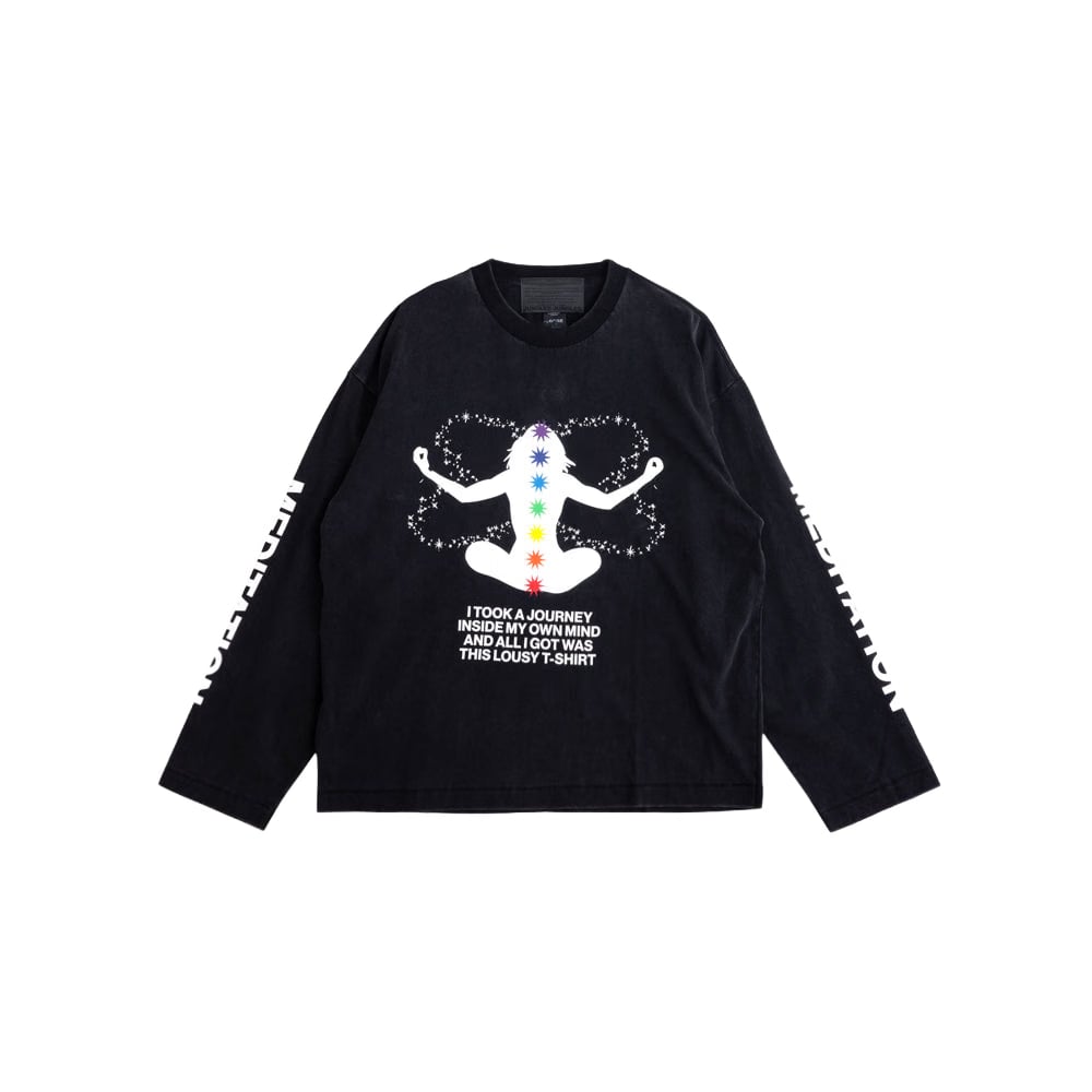 jungles Meditation LS Tee - Black