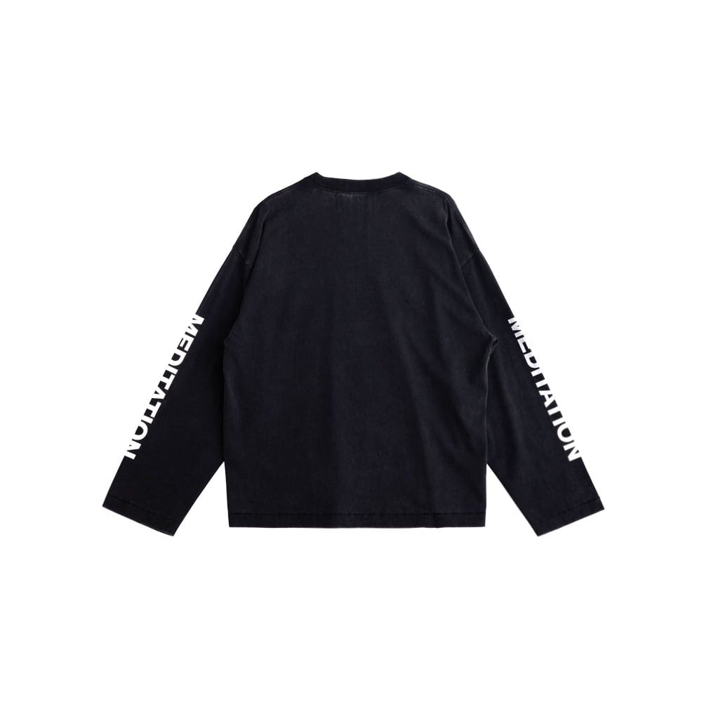 jungles Meditation LS Tee - Black