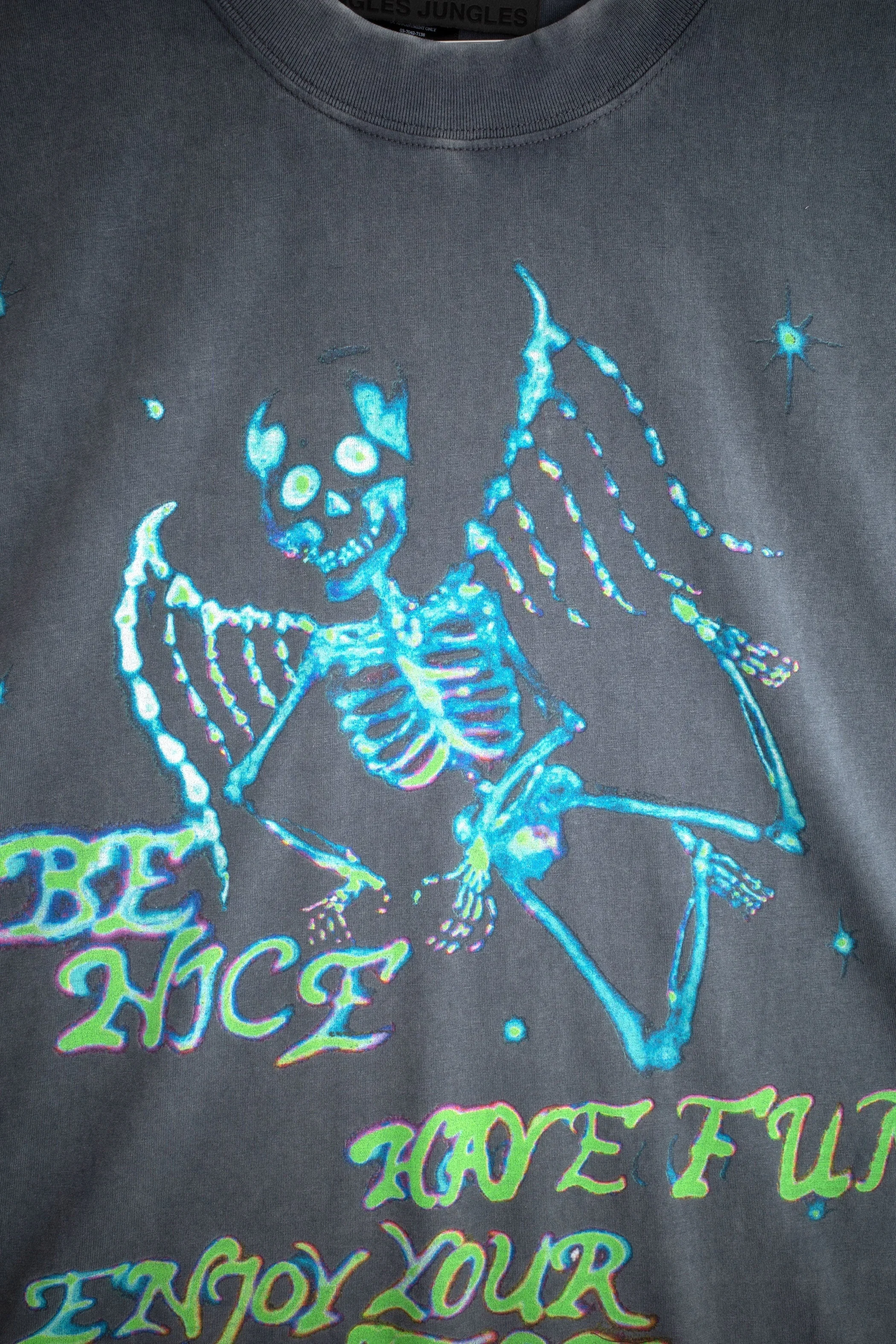 jungles Enjoy Yourself Tee - Vintage Blue