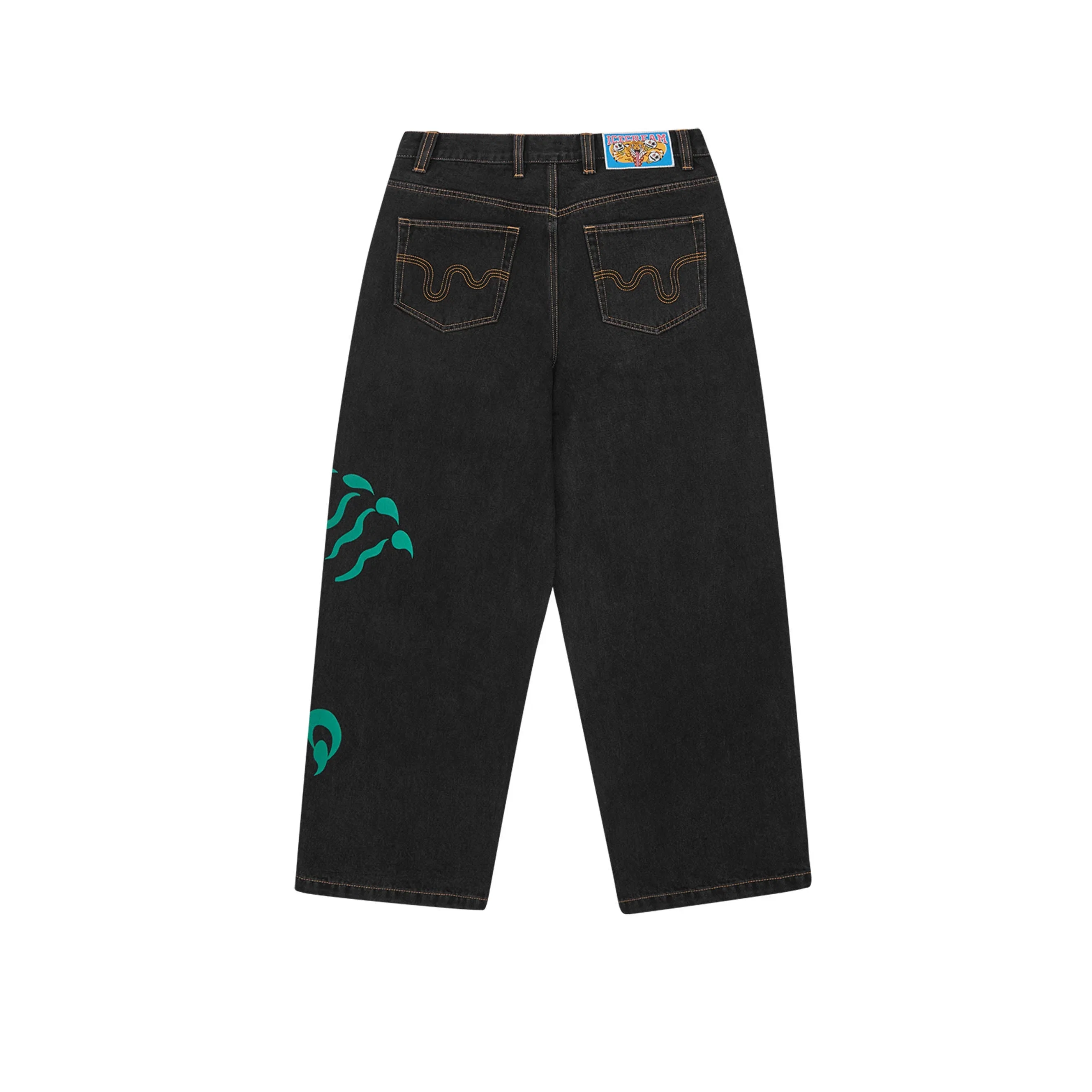 Icecream Triple Scoop Denim Pants - Black