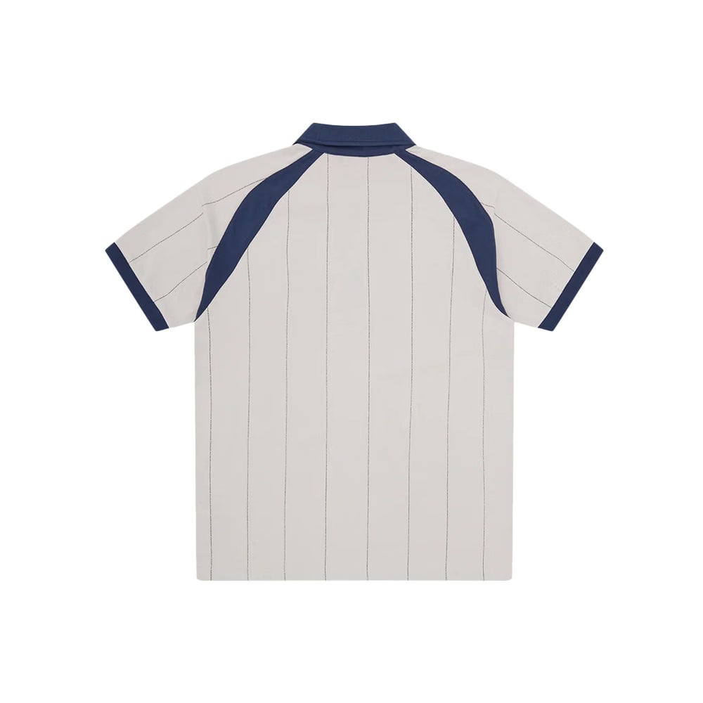 Icecream Raglan Pinstripe Polo Shirt - Off White