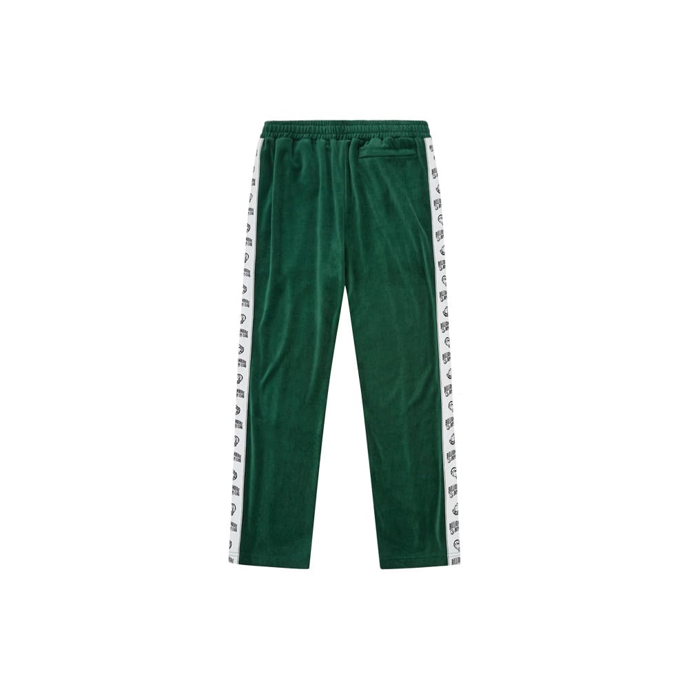 Billionaire Boys Club Small Arch Logo Taped Velour Track Pants - Dark Green