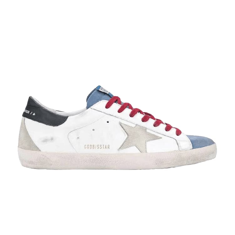 Golden Goose Superstar White Blue Red