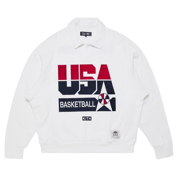 Kith For USA Basketball Nelson Collared Pullover White