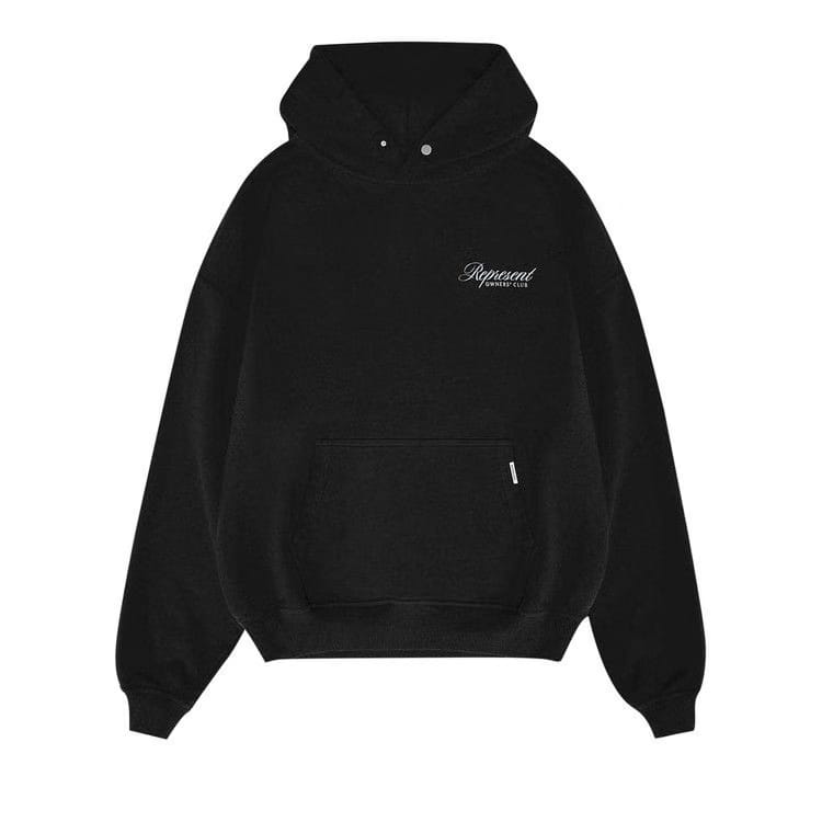 Represent Clo Owners Club Script Hoodie Black