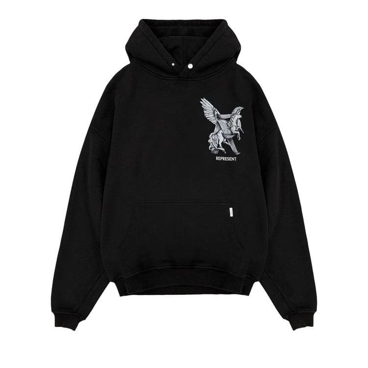 Represent Clo Elegance In Motion Hoodie Jet Black