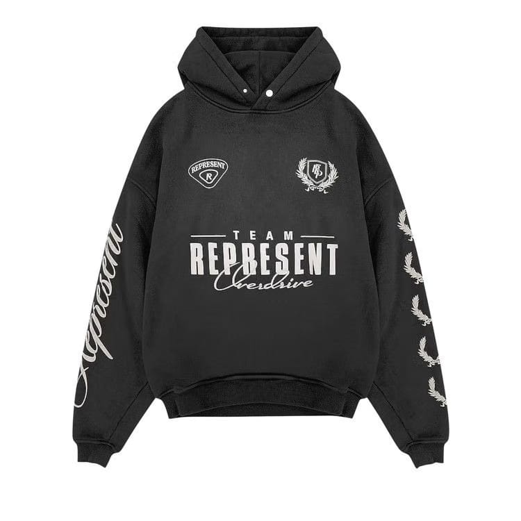 Represent Clo World Championship Hoodie Stained Black