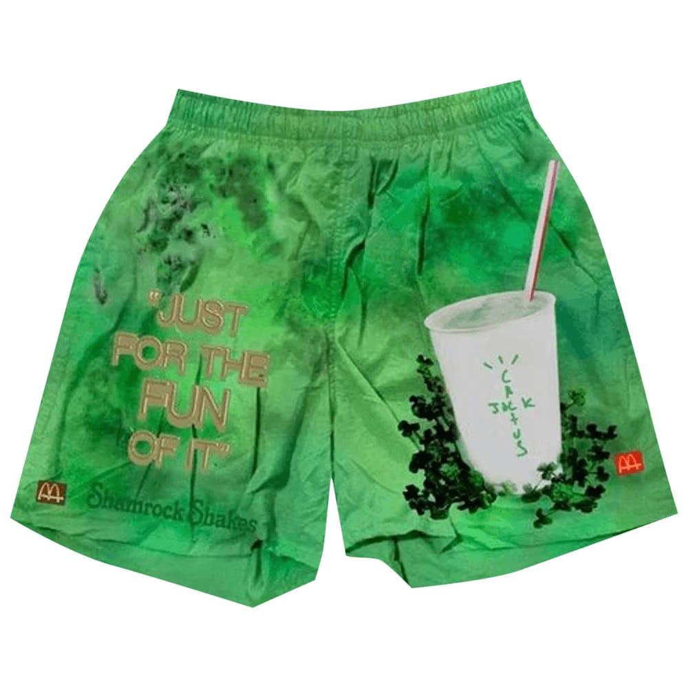 Cactus Jack by Travis Scott x McDonald's Shamrock Shake Shorts Green