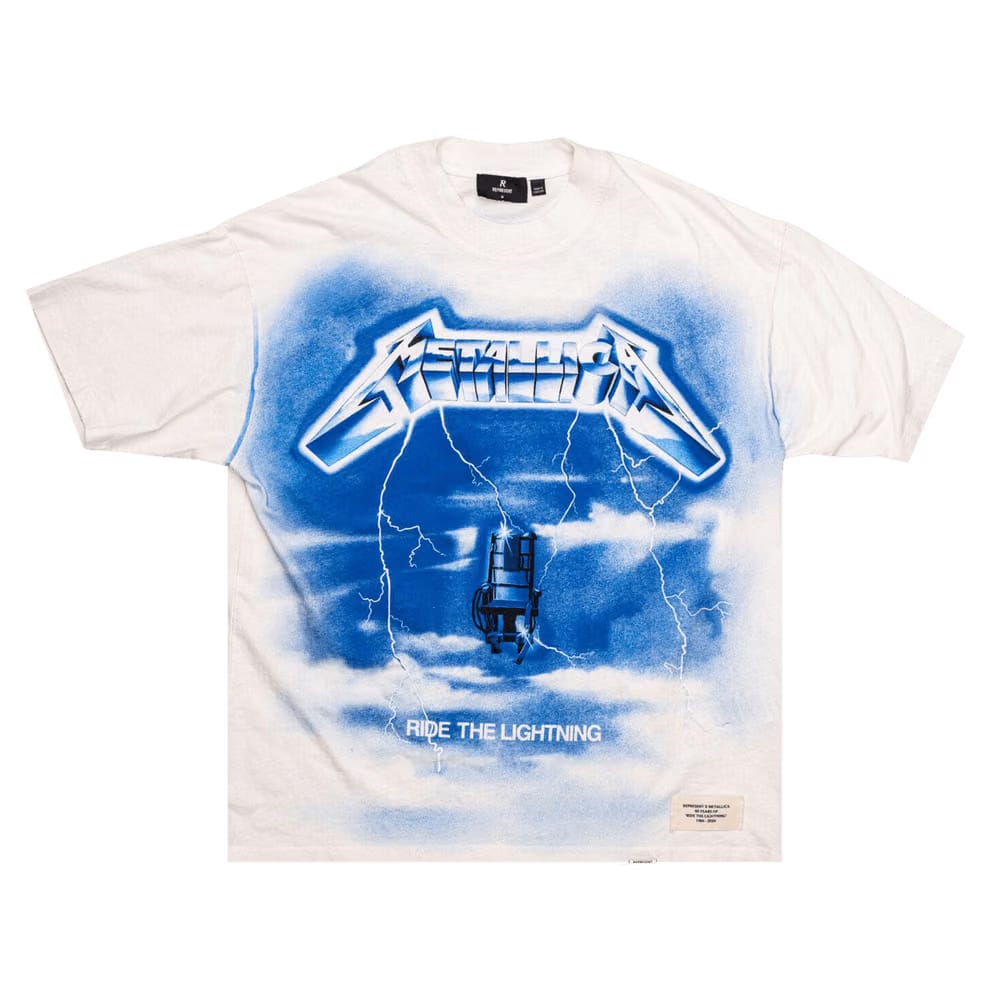 Represent Clo Metallica Ride the Lightning T-Shirt Flat White