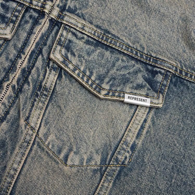 Represent Clo R4 Denim Jacket Blue Cream