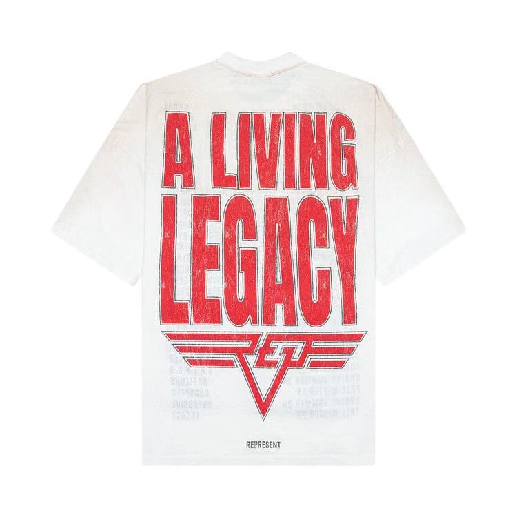 Represent Clo Living Legacy T-Shirt Washed Ecru