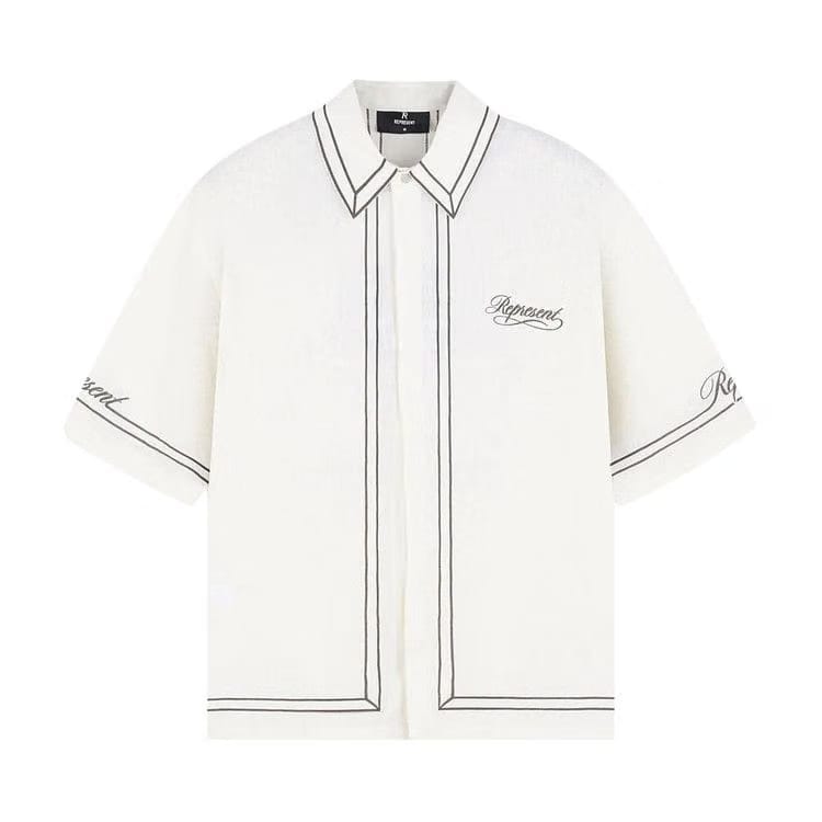 Represent Clo Border Shirt Whisper White