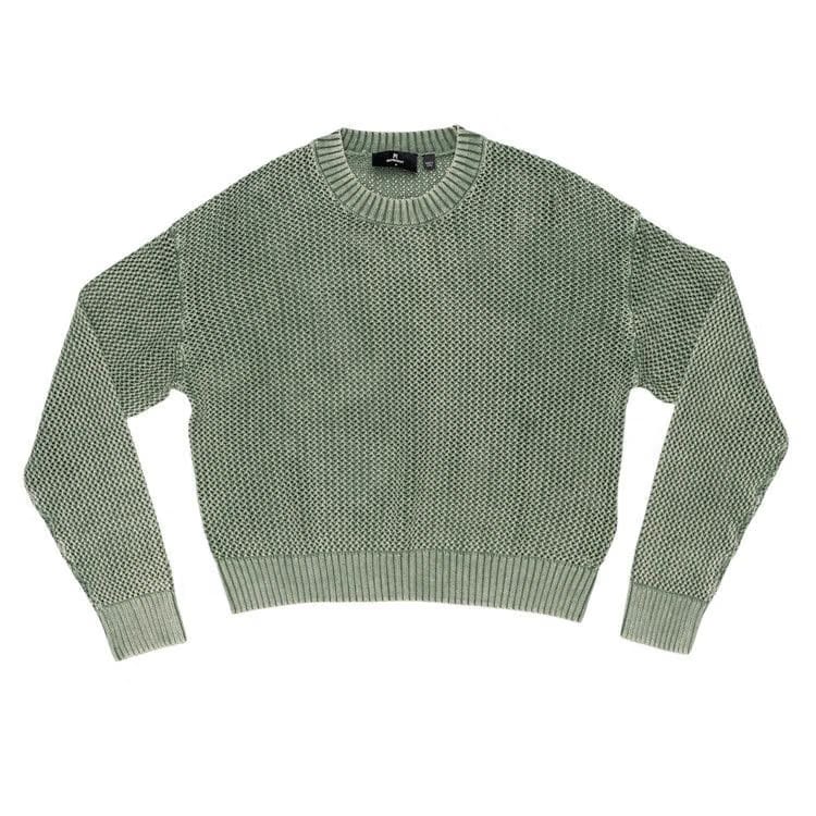Represent Clo Open Gauge Knit Sweater Forest Green