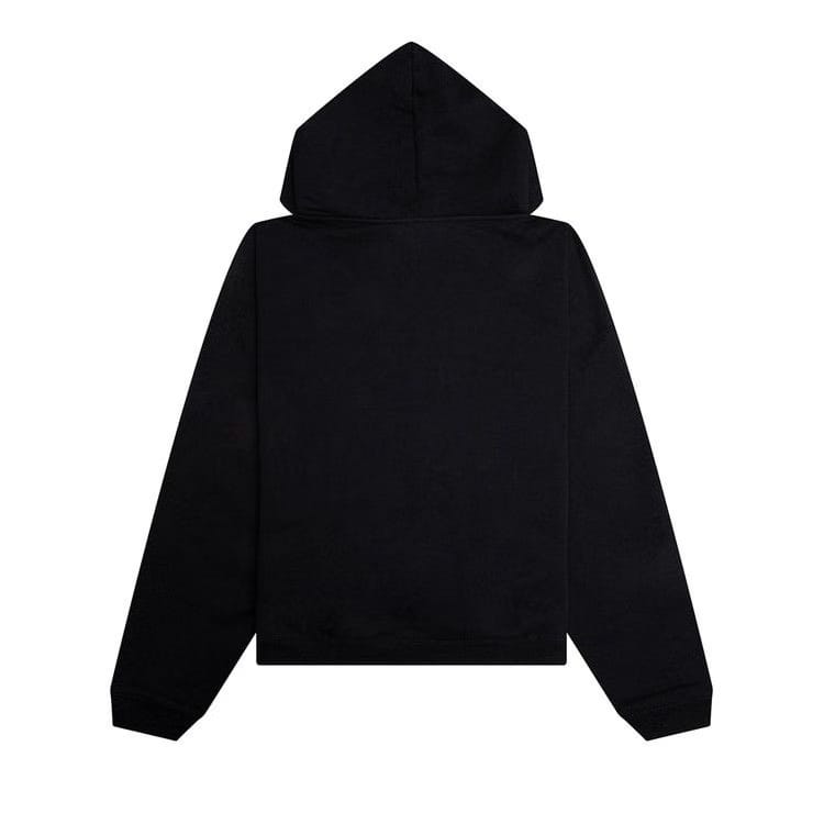 Represent Clo Initial Boxy Oversized Zip Through Hoodie Black