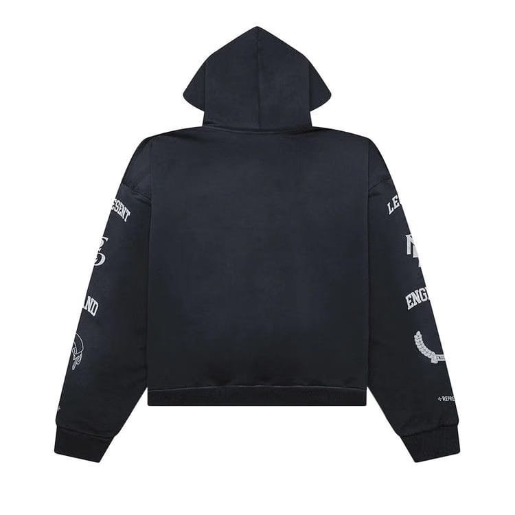 Represent Clo Legacy Crest Hoodie Stained Black