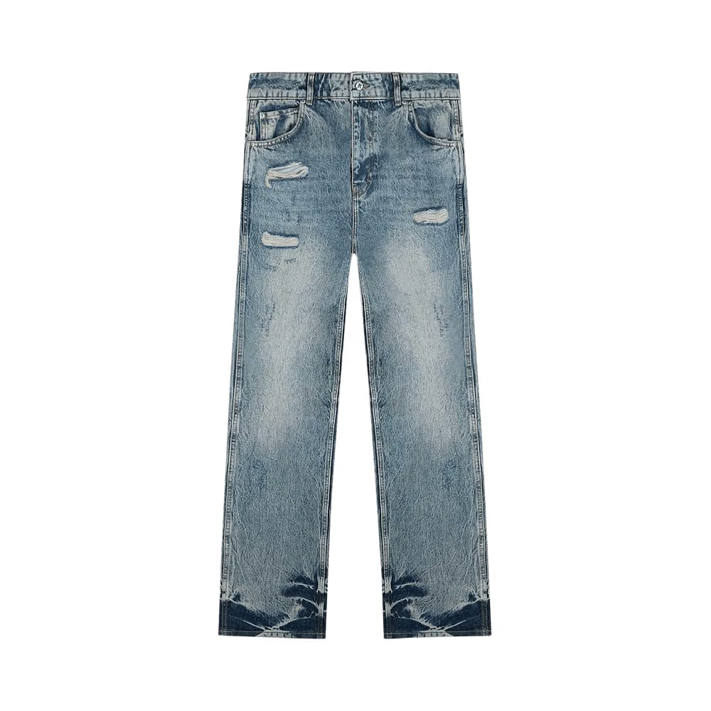Represent Clo R3 Distressed Baggy Jeans Blue/Cream