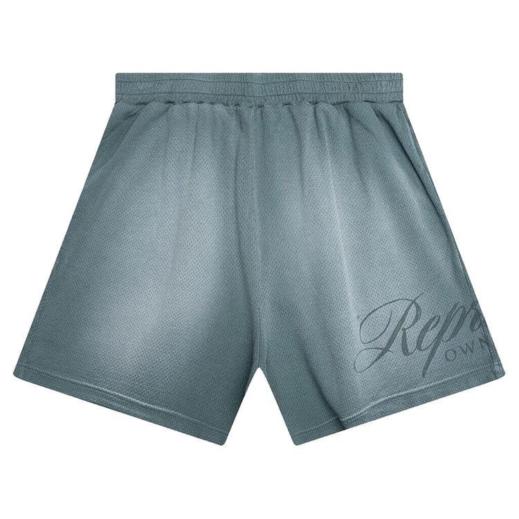 Represent Clo Owner Club Script Mesh Shorts Vintage Green