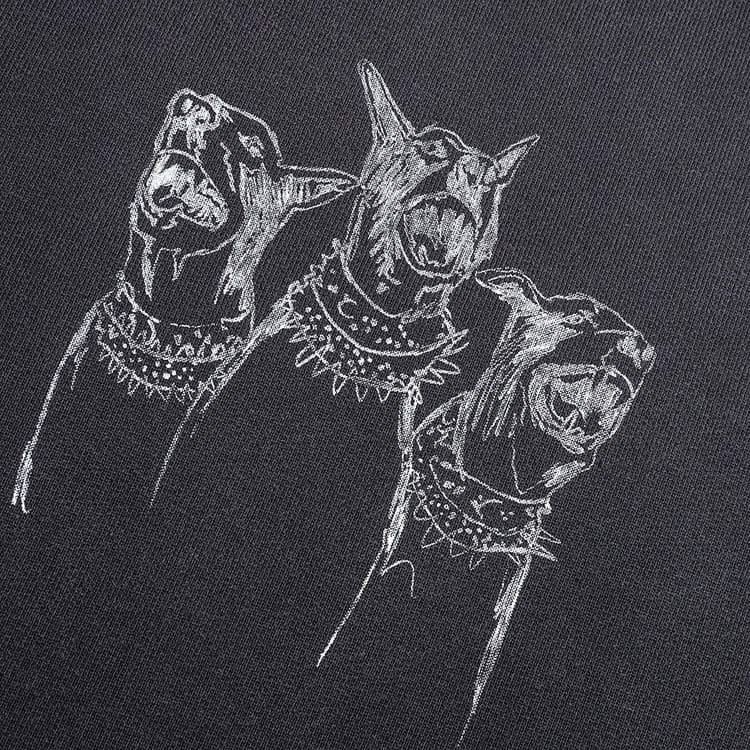 Represent Clo Hand Drawn Thoroughbred Dogs Hoodie Aged Black