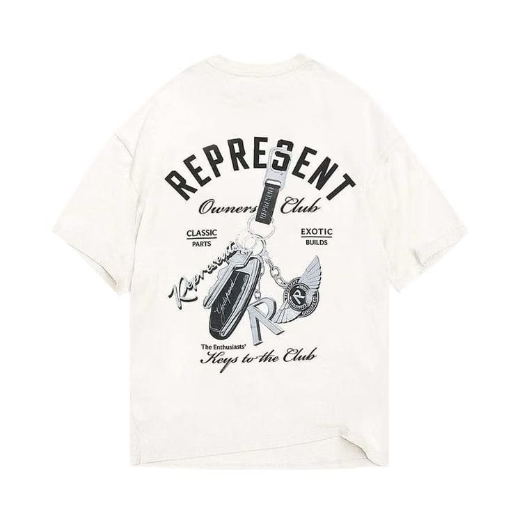 Represent Clo Keys To The Club T-Shirt Flat White