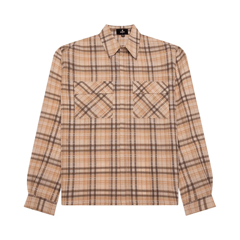 Represent Clo Sheer Flannel Shirt Brown Checker
