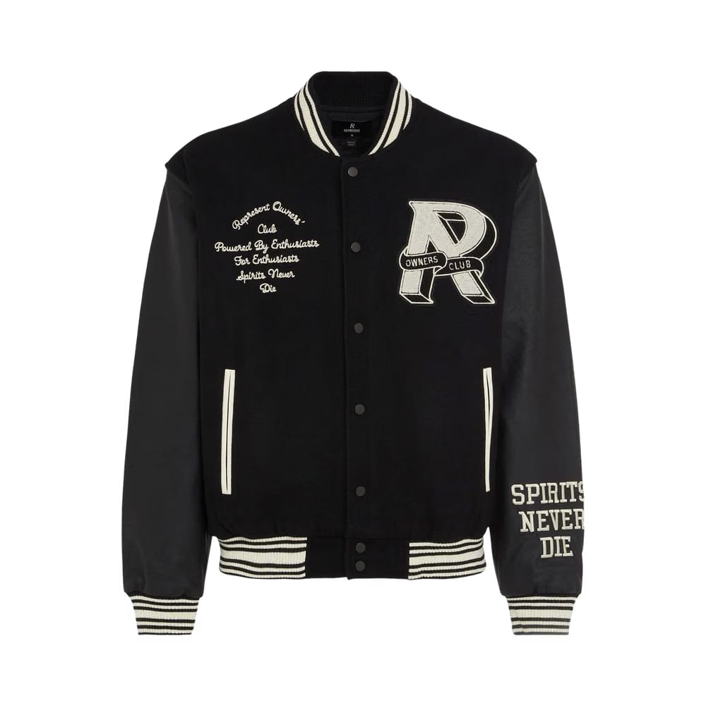 Represent Clo Owners Club Varsity Jacket Black