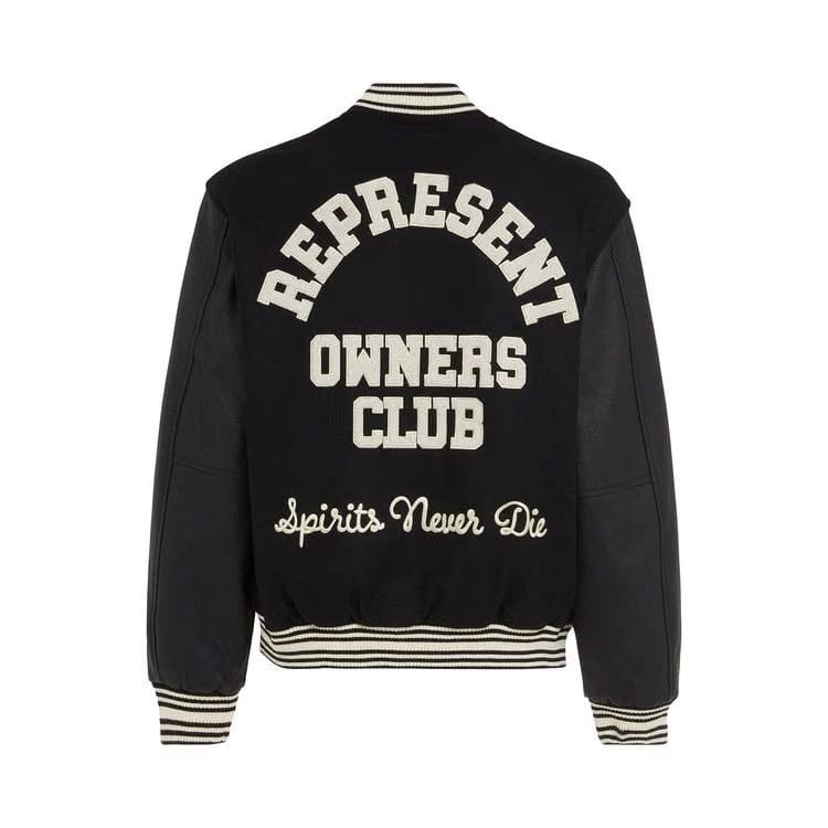Represent Clo Owners Club Varsity Jacket Black