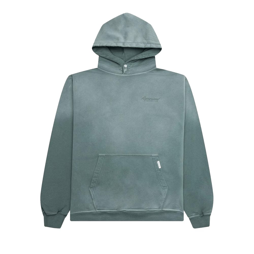 Represent Clo Owners Club Script Hoodie Vintage Green