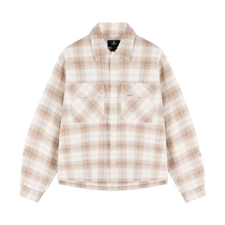 Represent Clo Waffle Flannel Shirt Mid Brown