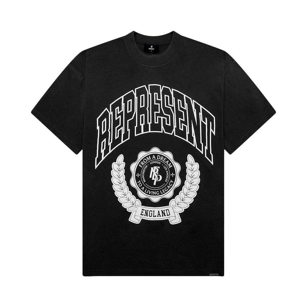 Represent Clo Legacy Crest T-Shirt Stained Black