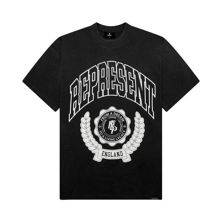 Represent Clo Legacy Crest T-Shirt Stained Black